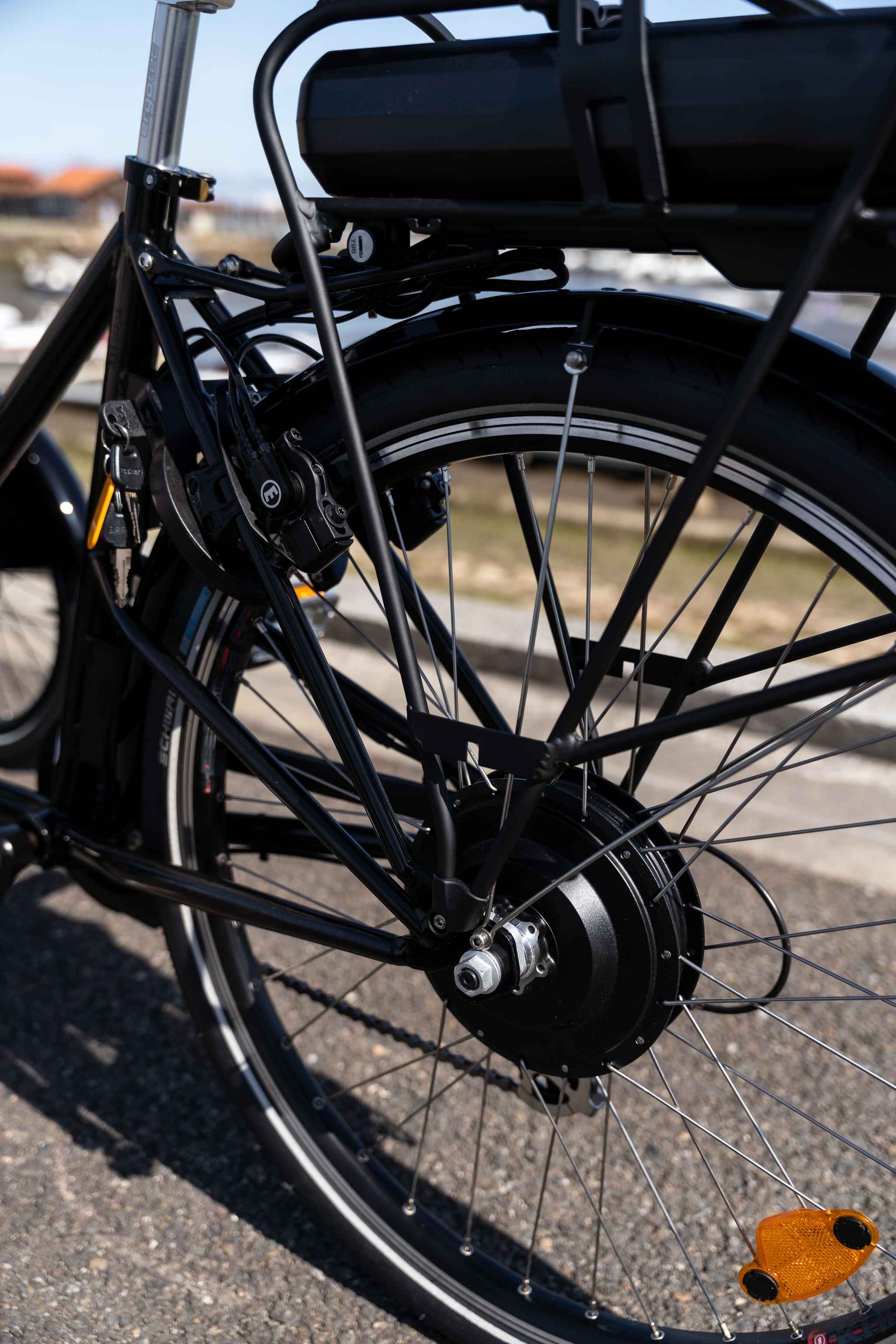 Vélo cargo Nihola vue roue arrière